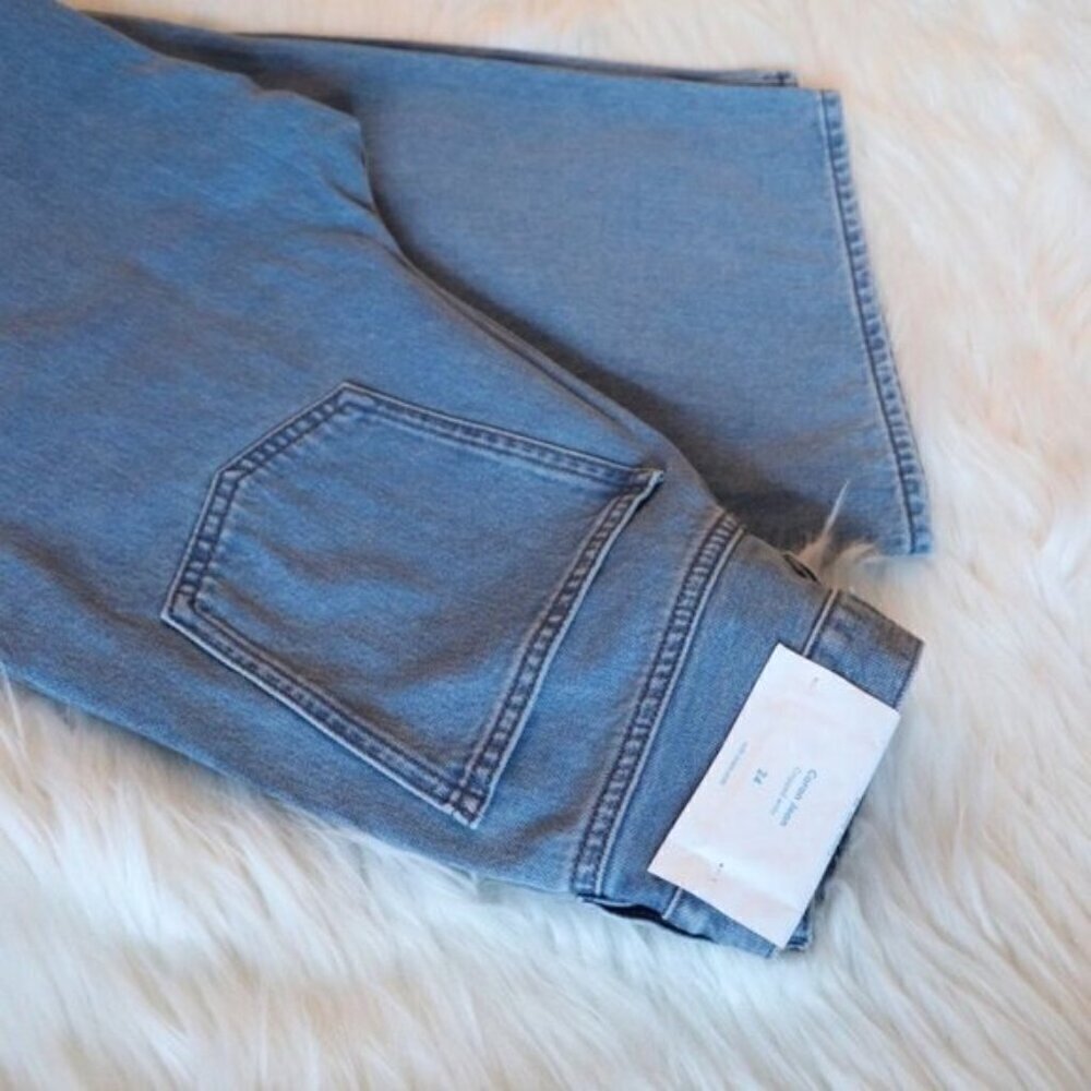 NWT Anthropologie M.i.H Embroidered Wide Leg Light Wash Cropped Jeans Size 24 - Picture 10 of 16